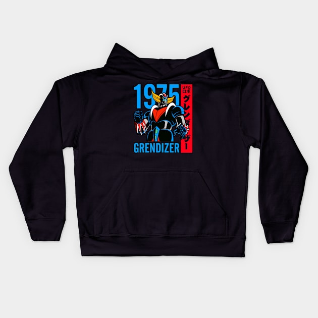 271 Goldrake 1975 Dark Kids Hoodie by Yexart